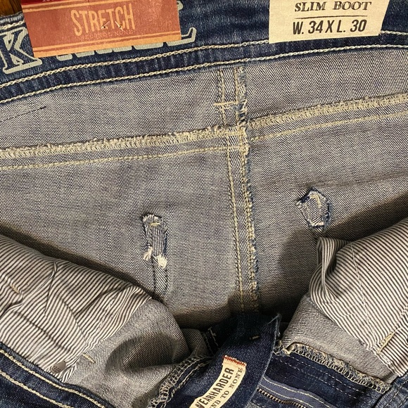 T.K. Axel Brand Men's Size 34x30 Denim Jeans - Picture 4 of 12